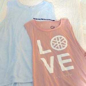 Work out tank tops! Under Armour and CycleBar
